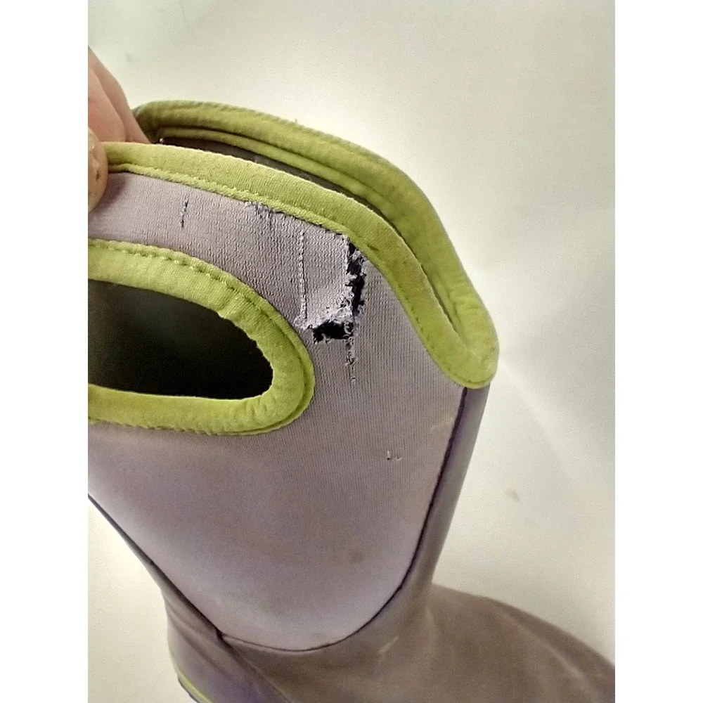 Bogs Kids Slushie Purple Green Waterproof Winter‎ Snow Boots Size 4 72292-540